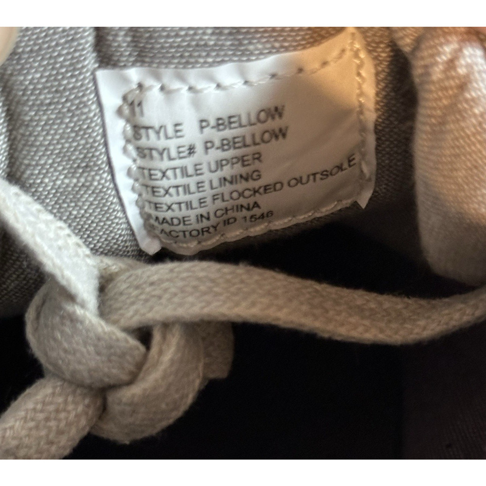 Steve Madden Shoes Men's 11 US Gray Casual Slip On Sneakers Canvas Fabric Work - Picture 7 of 10